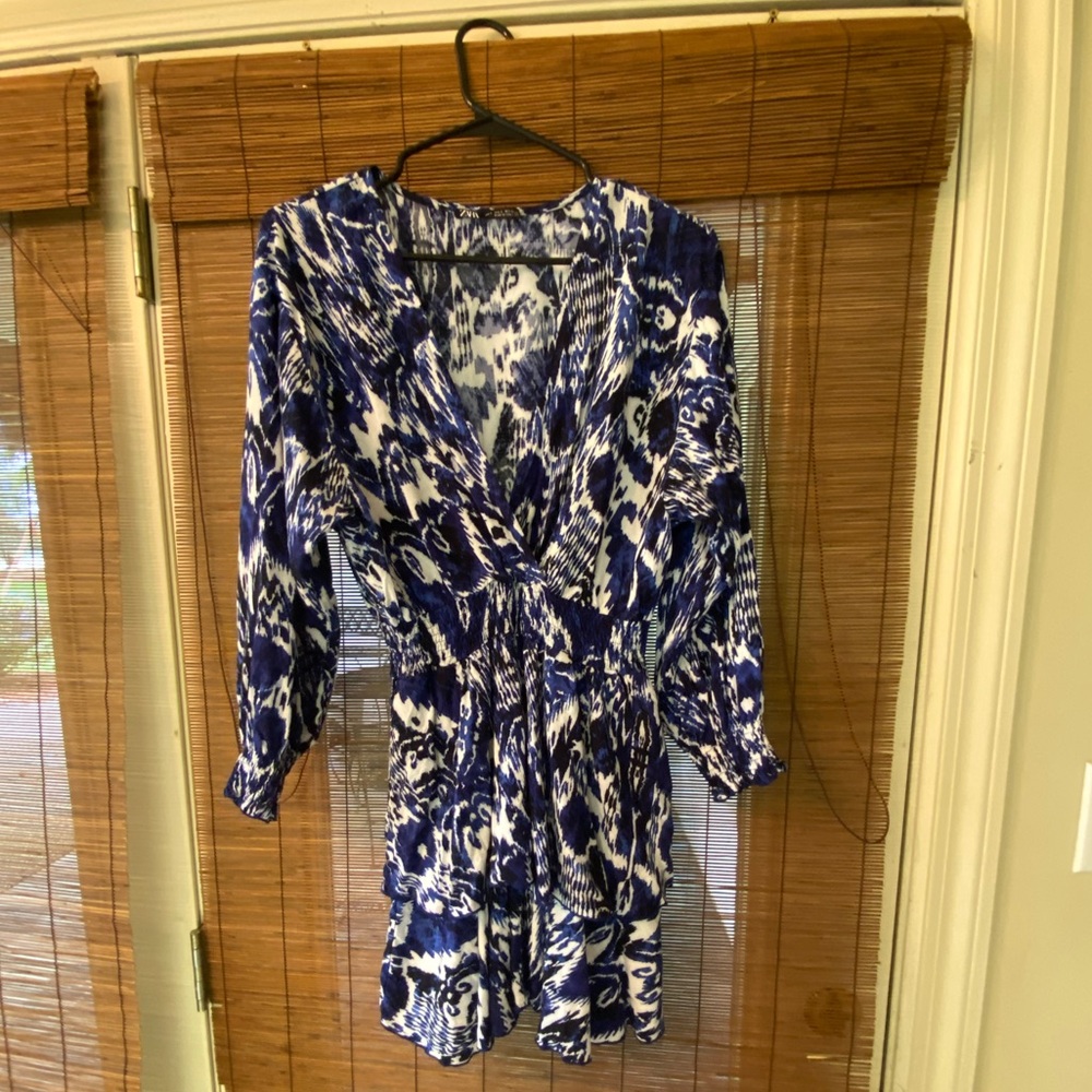 Blue white dress